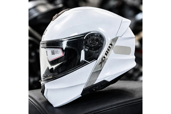 CAPACETE ARTICULADO EBF XTROY MSV 722 SLD SHINE C/OCULOS BRANCO Nº 56/58/60/61